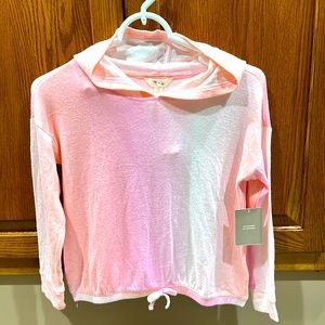 Rumi+Ryder Girls pink knit hoodie, MEDIUM NEW with tags.